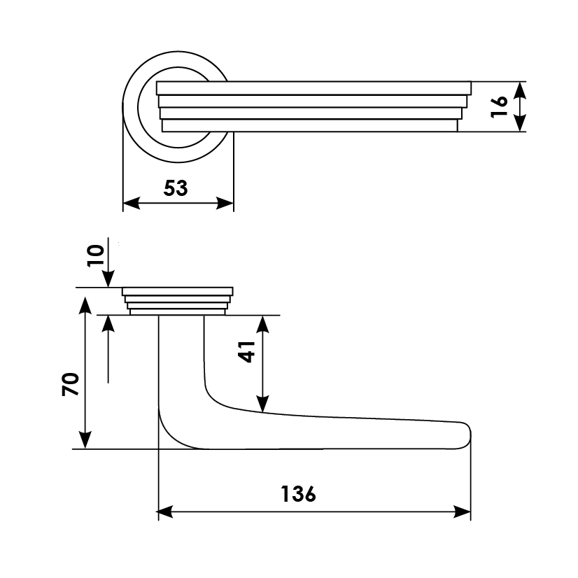 ALLURE R2 NIS, door handle,  colour - satin nickel image furniture World