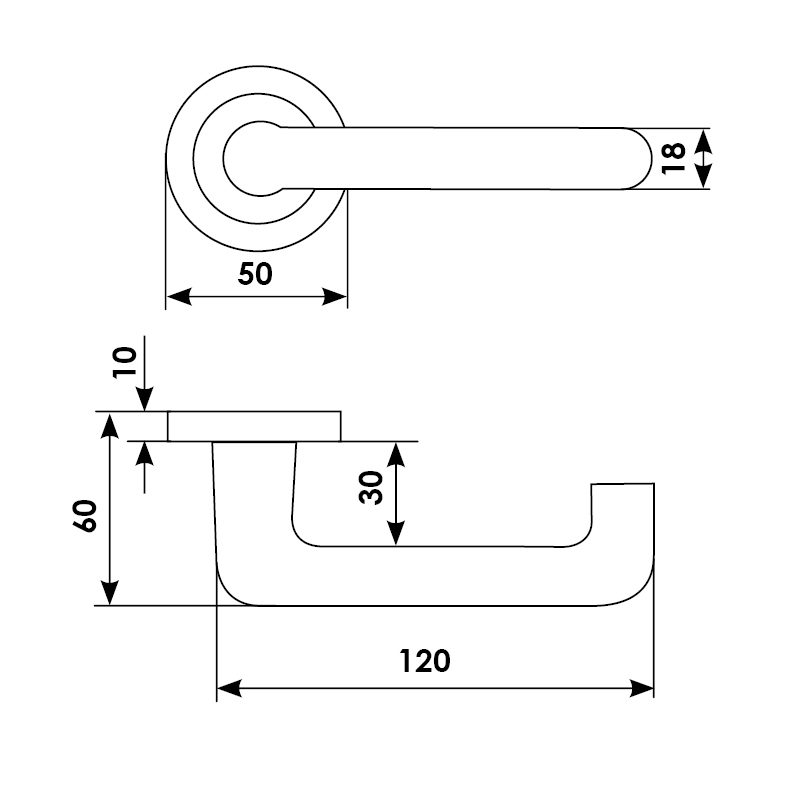 IRIS R2 NIS, door handle, colour - satin nickel image buy in World