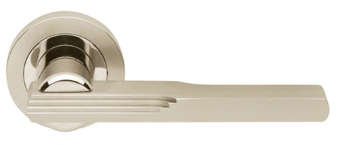 VERONICA R2 NIS/NIK, door handle, colour - satin nickel/polished nickel image buy World