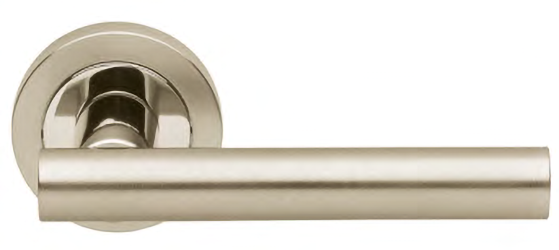 CALLA R2 NIS/NIK, door handle, colour - satin nickel/polished nickel image buy in World