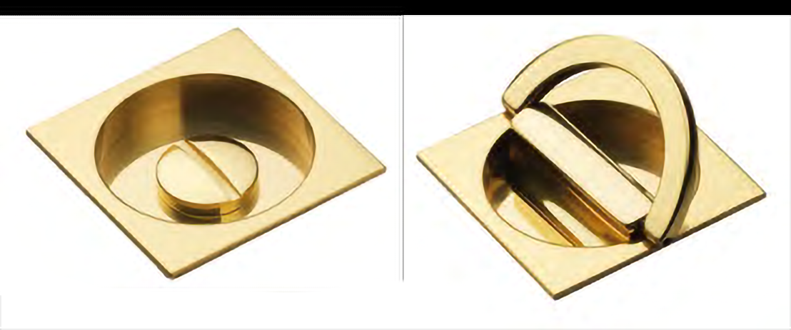 Sliding door rose ART.75/Q OSA with ring turn, colour - stain gold image buy World