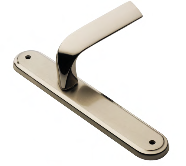 Door handle on backplate MATRIX PL NIS/NIK, colour - satin nickel/polished nickel image buy World