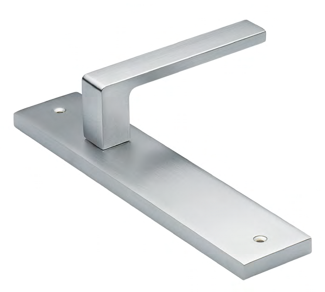 Door handle on backplate HORIZONT PL CSA, colour - satin chrome image buy World