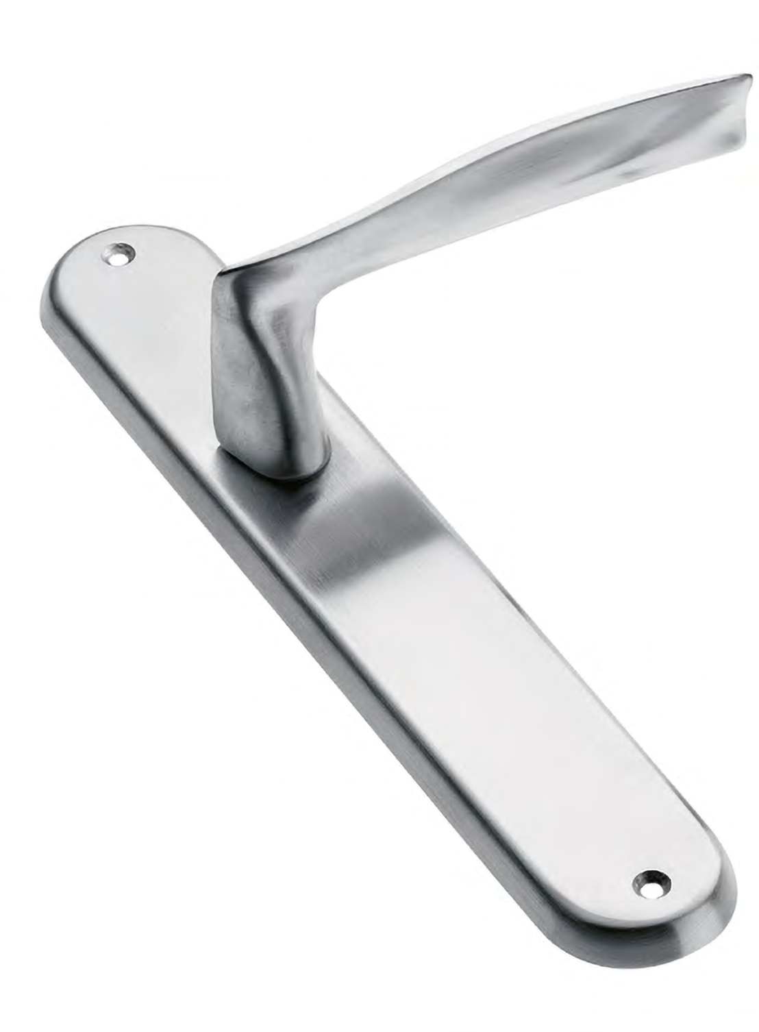 Door handle on backplate WAVE PL CSA, colour - satin chrome image buy World