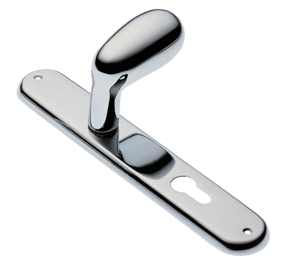Door handle on backplate UOVO PL CRO, colour - chrome image buy World