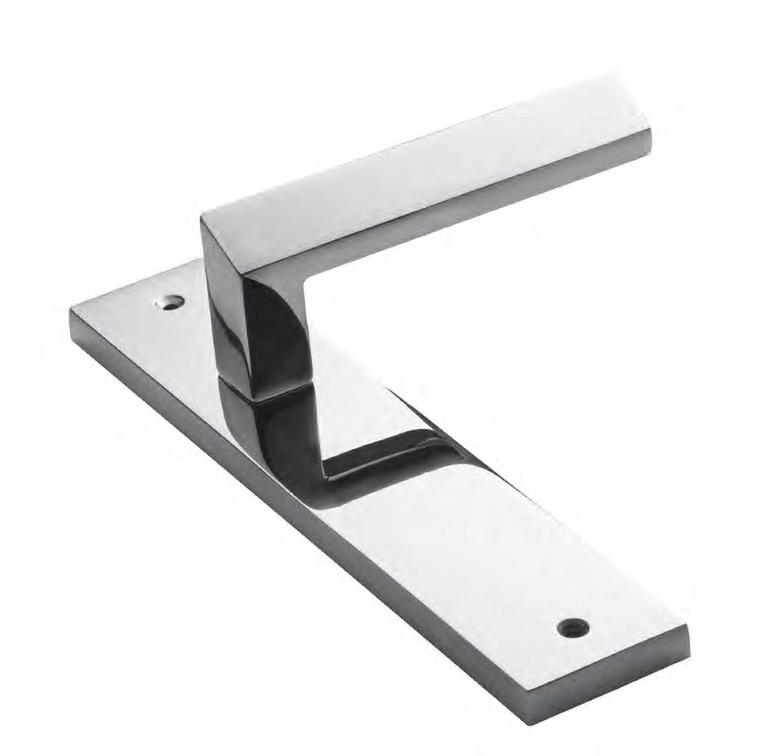 Door handle on backplate WATERFALL PL CSA, colour - satin chrome image buy World