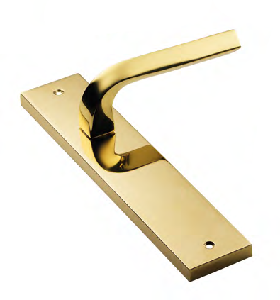 Door handle on backplate TENDER PL OTL, colour - polished brass image buy World