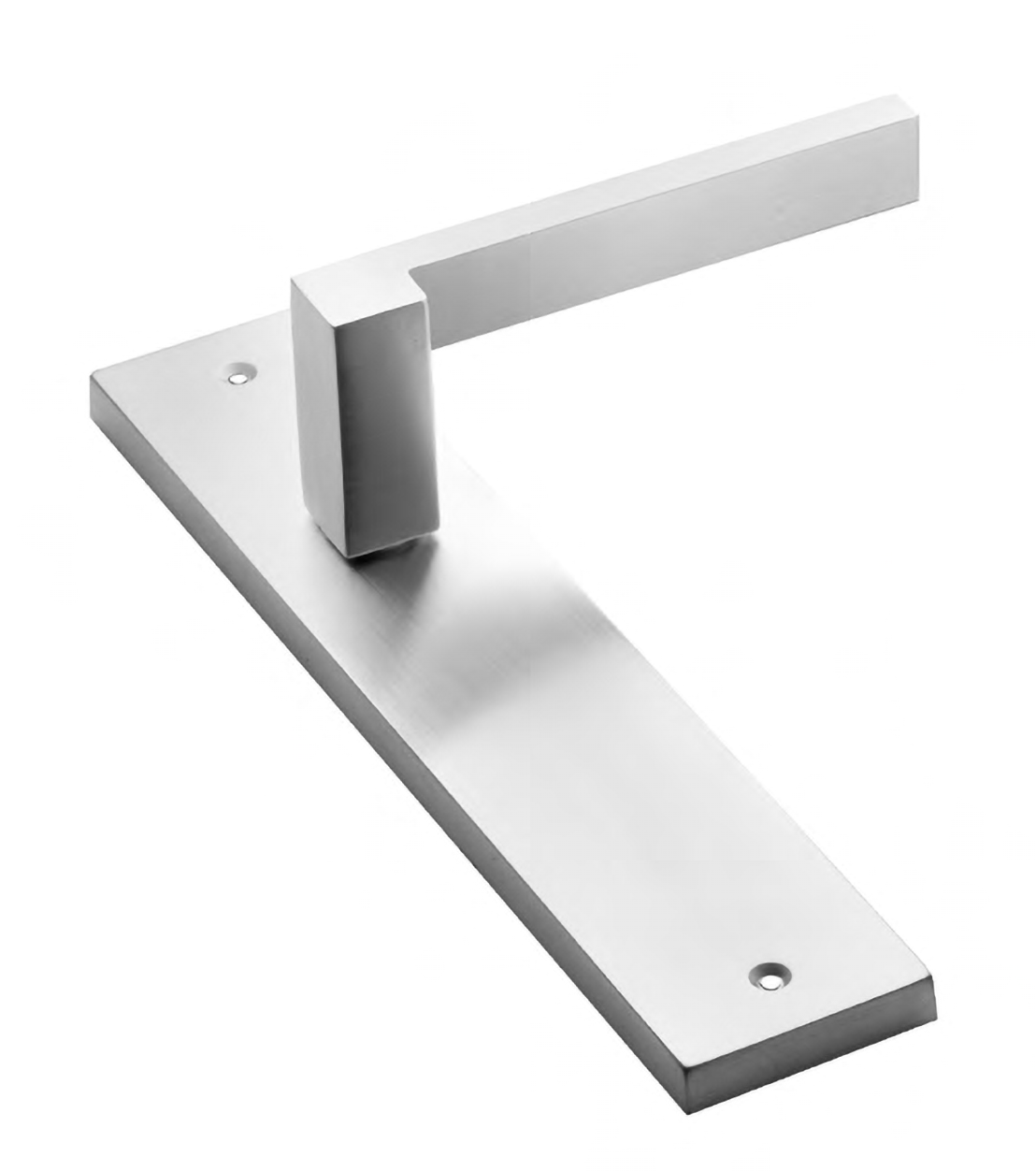 Door handle on backplate STONE PL CSA, colour - satin chrome image buy World