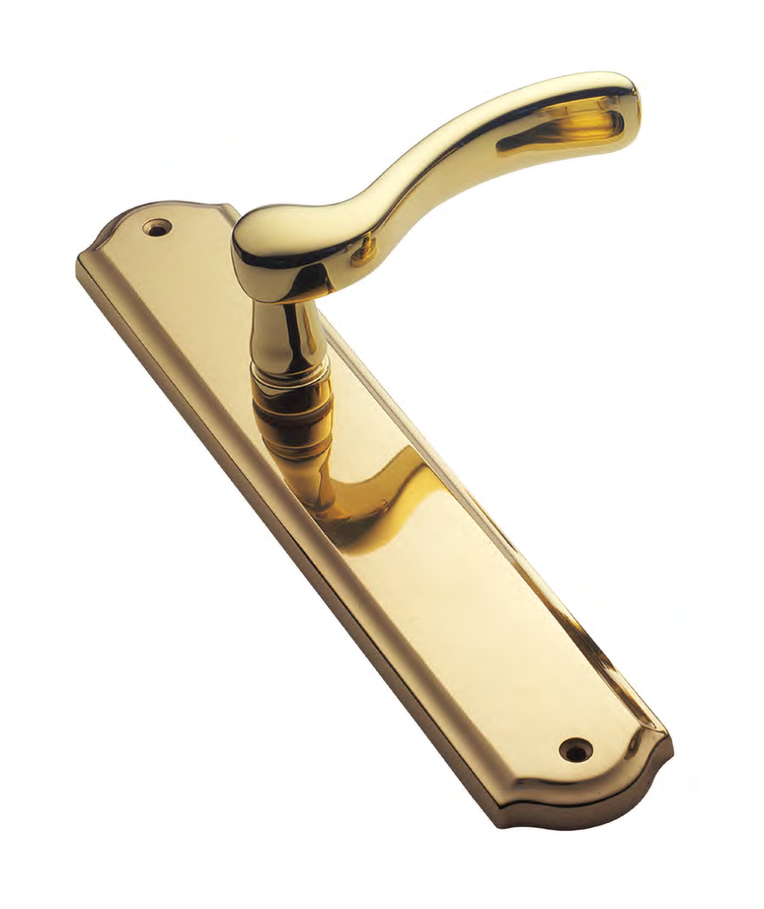Door handle on backplate ERICA PL OTL, colour - polished brass image buy World
