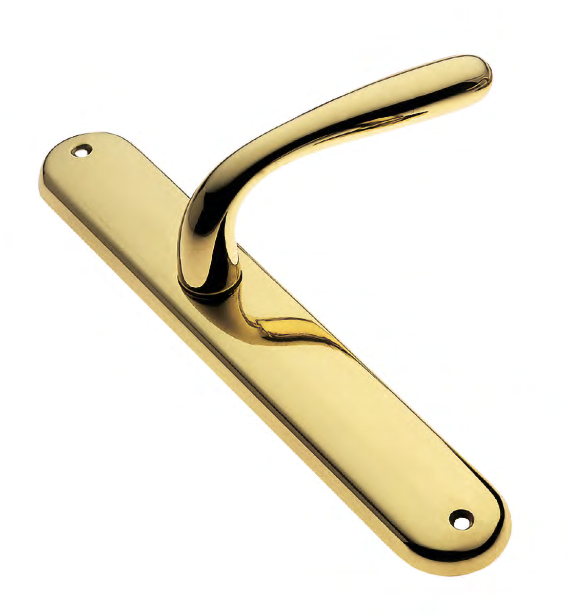 Door handle on backplate RUBINO PL OTL, colour - polished brass image buy World