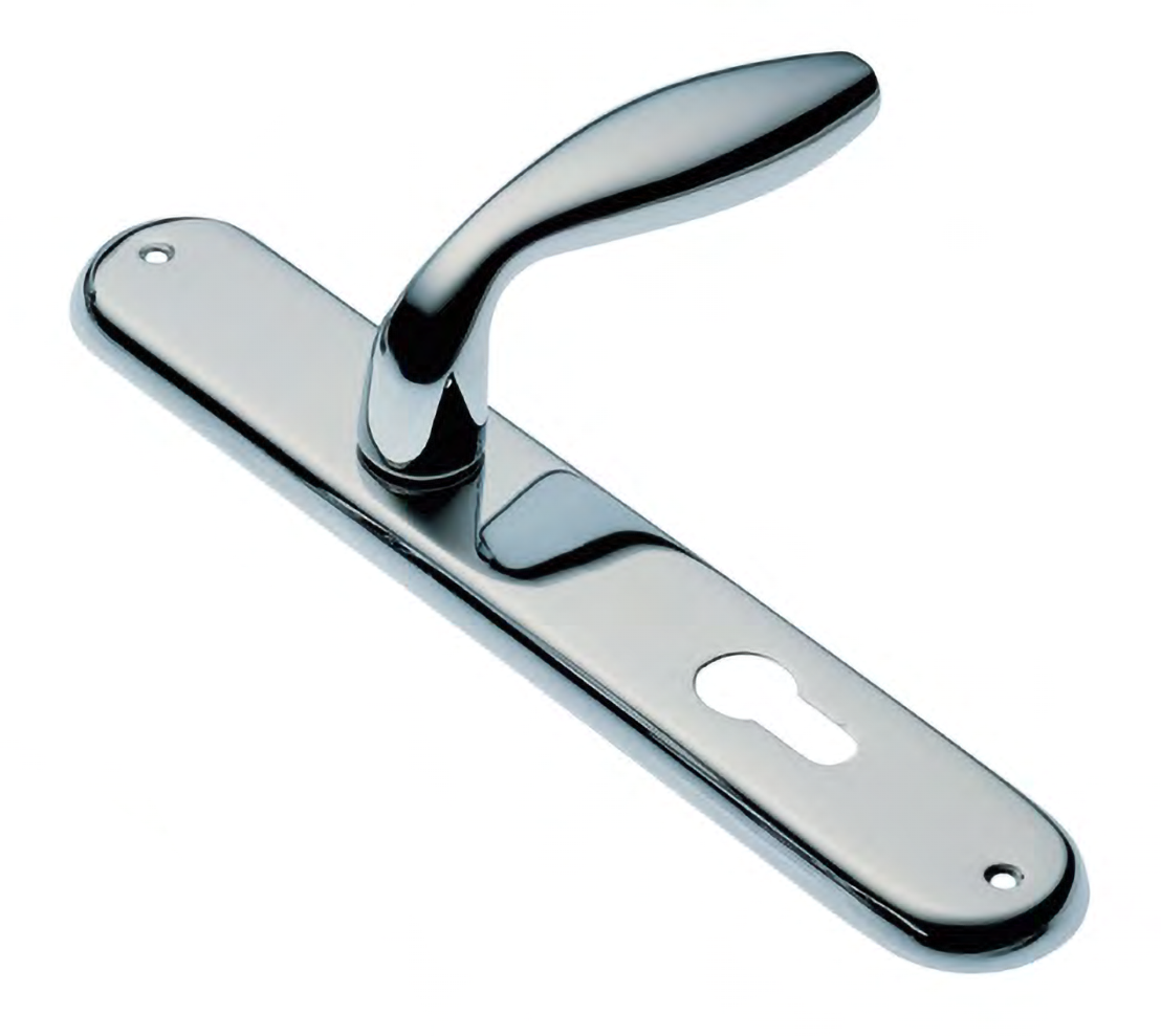 Door handle on backplate SIENA PL CRO, colour - chrome image buy World
