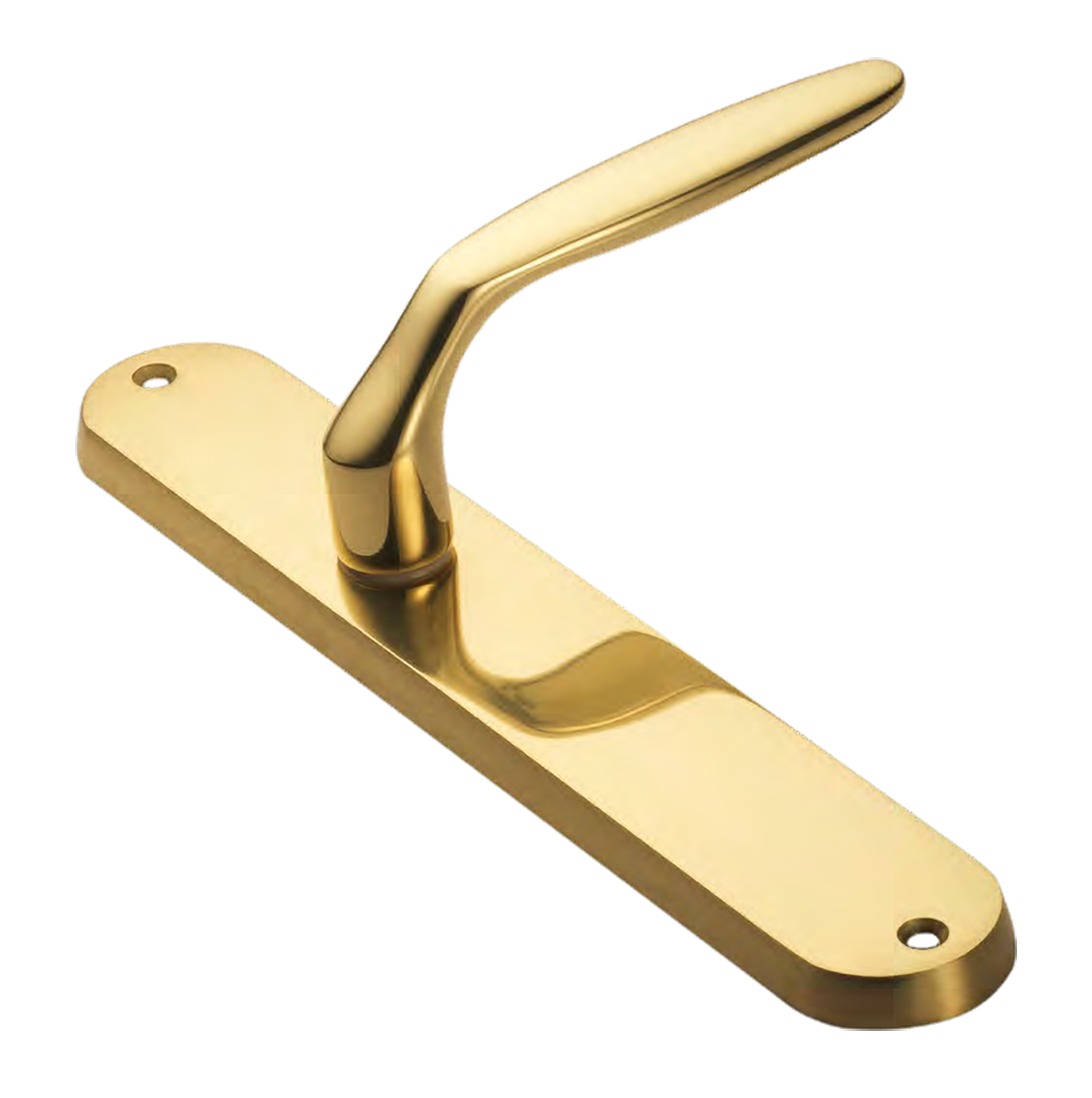 Door handle on backplate DERBY PL OTL, colour - polished brass image buy World