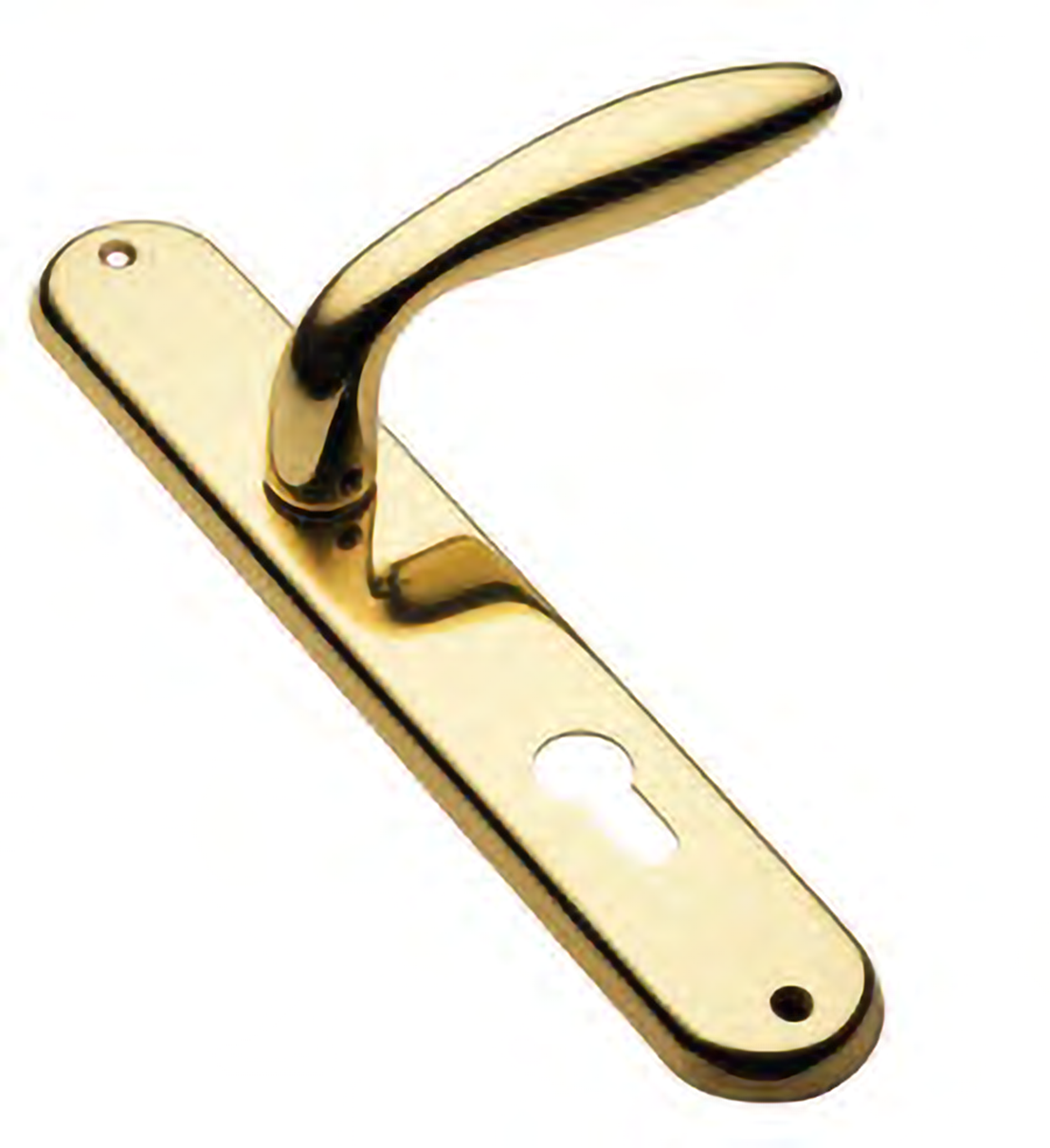 Door handle on backplate ART.PI 1/440 OTL
and center knob on plate, colour - polished brass image buy World