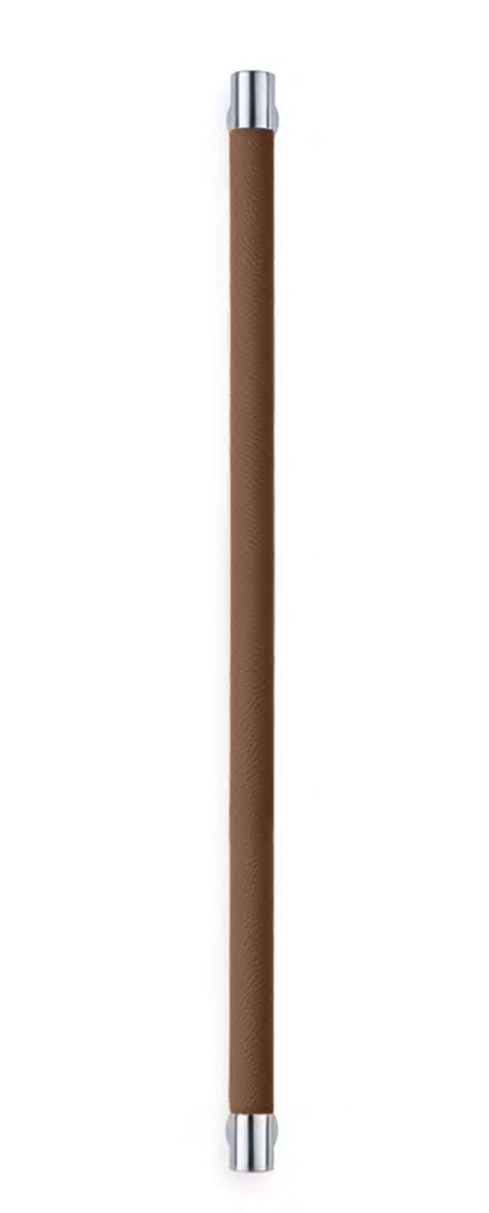 Pull handle HIDE LEATHER PH/A CRO/TESTA DI MORO, colour - chrome/dark brown image buy World