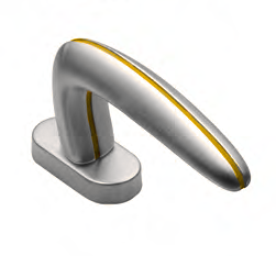 SUNRISE W1 NIS/GIALLO, window handle, colour - satin nickel/yellow image buy World