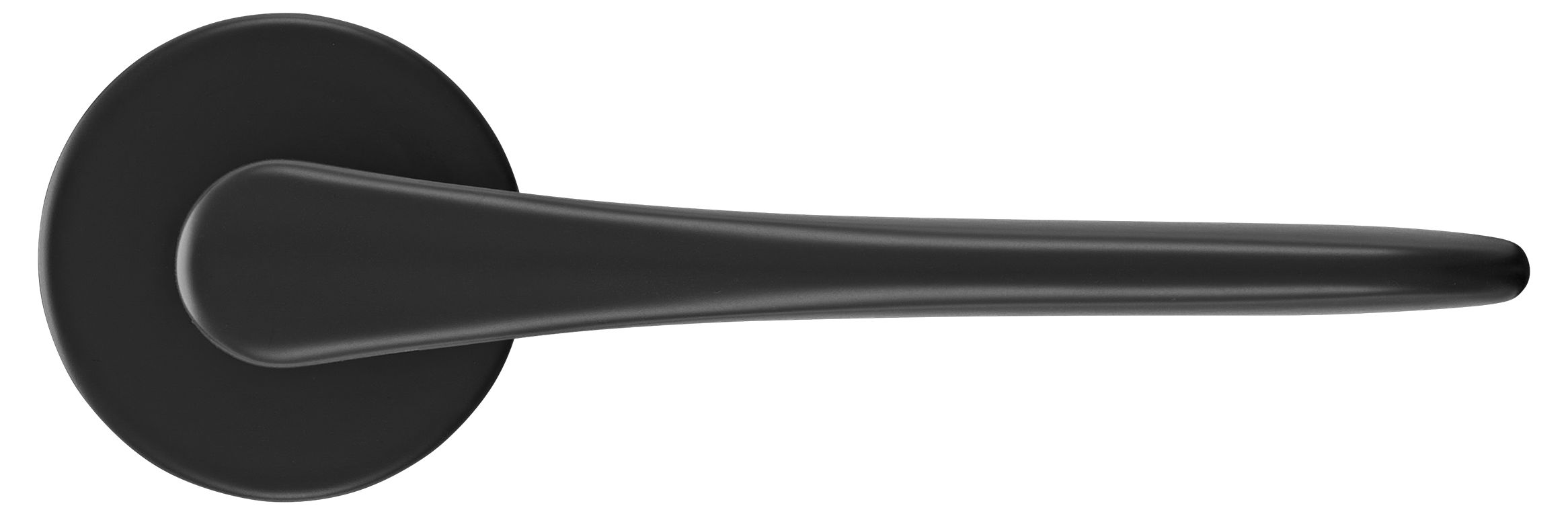 AULA R5 NERO-ST, door handle on a 7 mm rosette, colour - black soft-touch image buy in World