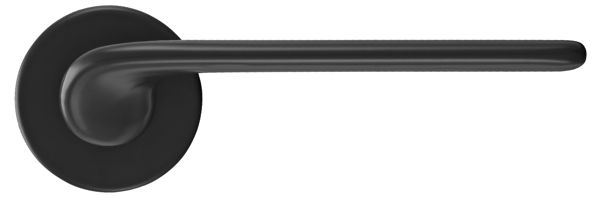 TOMORROW R5 NERO-ST door handle on a 7 mm round rosette, colour: black soft-touch image buy in World