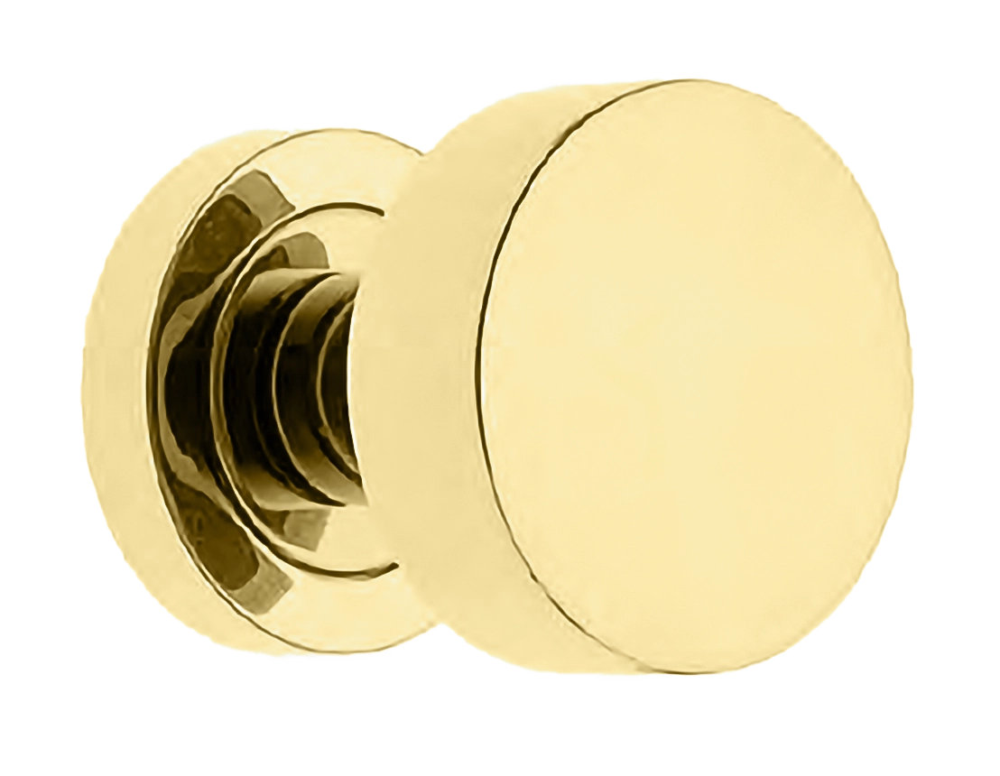 Turnable knob ART.410 OTL on round rose with escutcheon, colour - polished brass image buy World