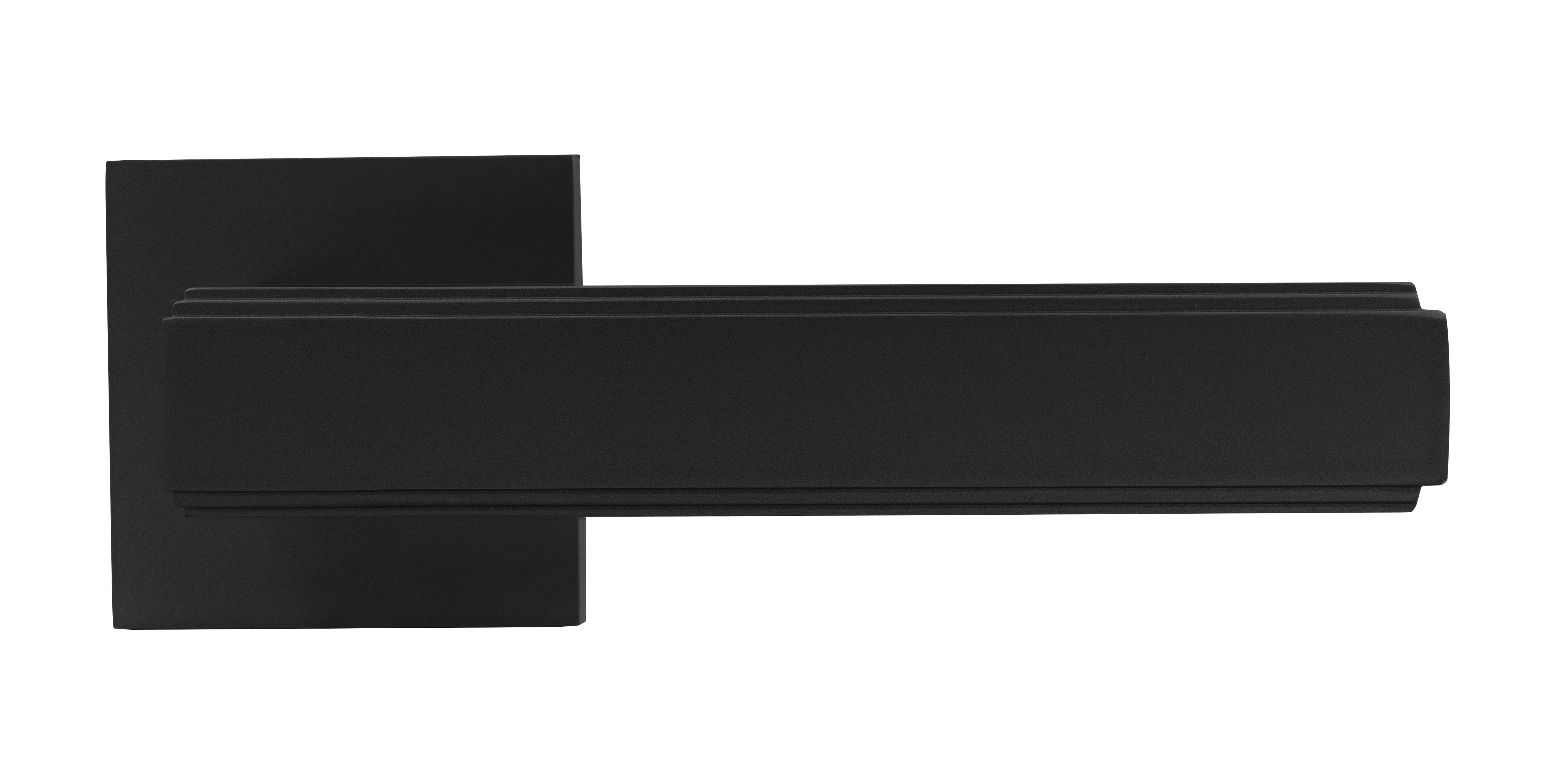 Door handle MH-64-S6 BL STEPS on a square rosette 6 mm, black color image buy in World