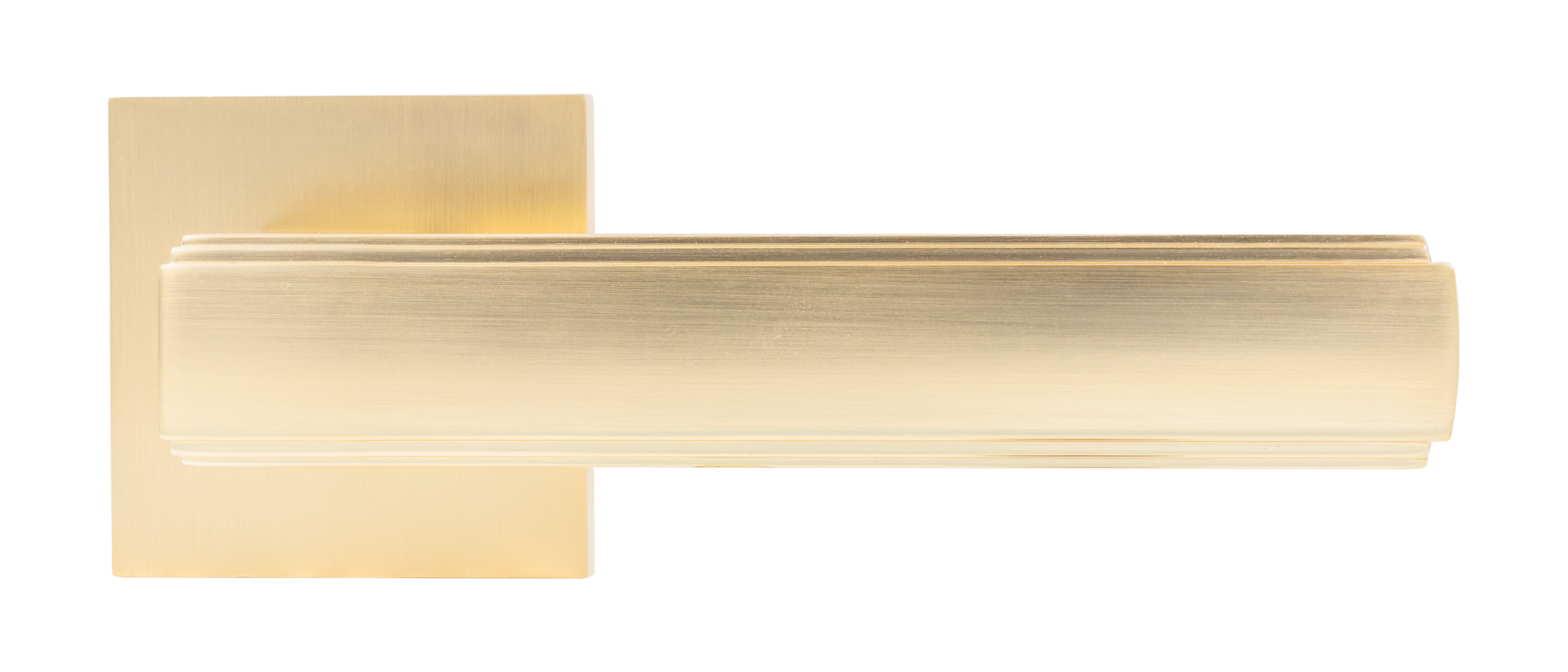 Door Handle MH-64-S6 MSG STEPS on a Square Rosette 6 mm, Color Satin Matt Gold image buy in World