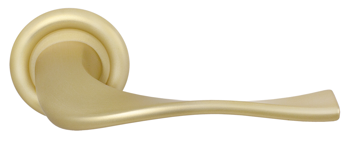 Door Handle, SKYSCRAPER R7 on round rose, Color Autumn Honey image buy World