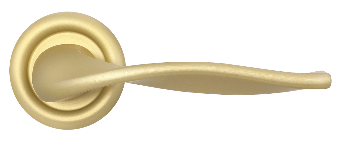 Door Handle, SKYSCRAPER R7 on round rose, Color Autumn Honey image buy in World