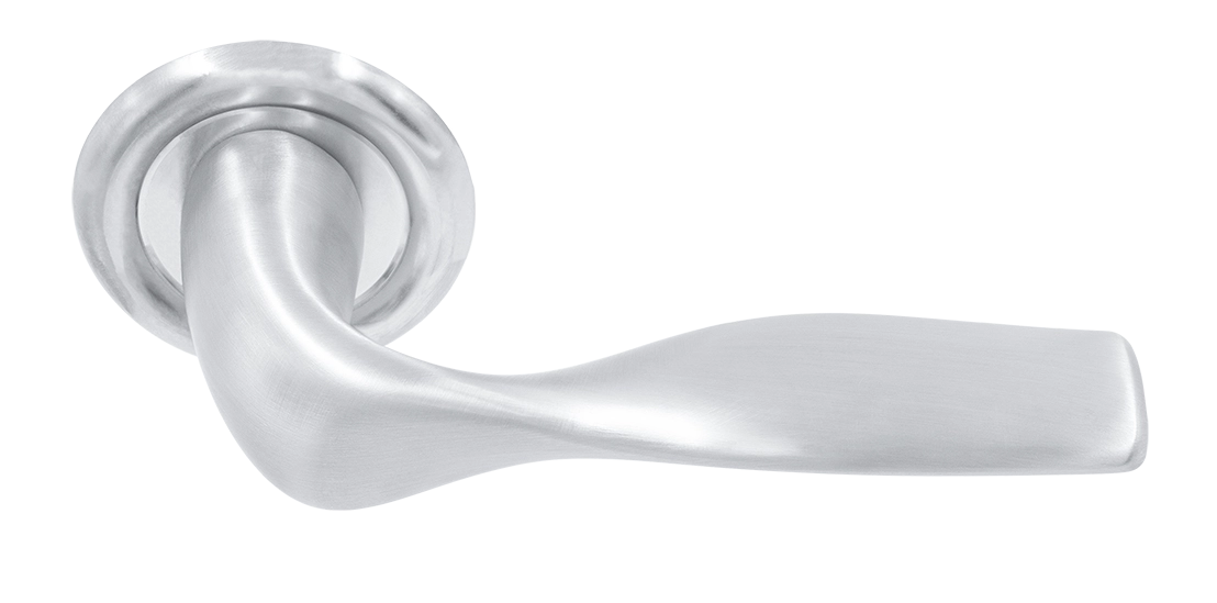 Door Handle, LVB R7 on round rose, Color Winter Frost image buy World