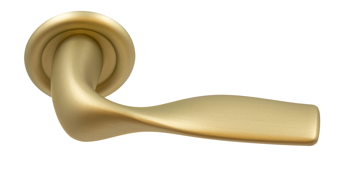 Door Handle, LVB R7 on round rose, Color Autumn Honey image buy World