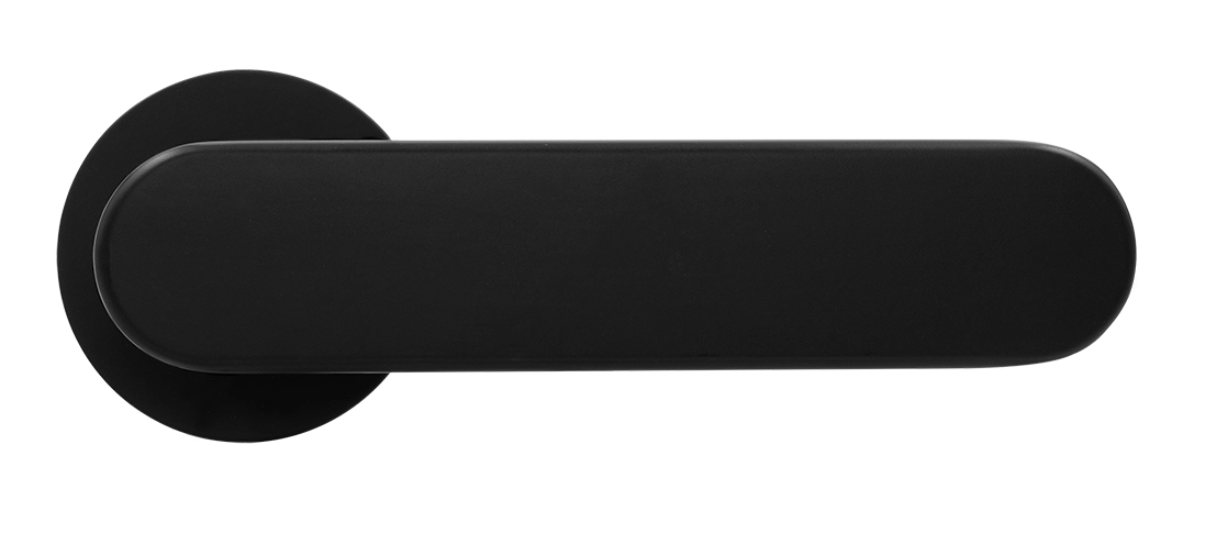 MH-65-R6 R6 SEMPIONE BL door handle on a round rosette, colour black image buy in World