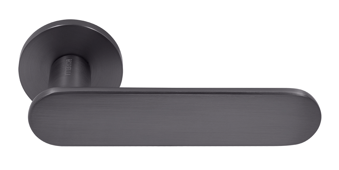 MH-65-R6 R6 SEMPIONE GR door handle on a round rosette, colour graphite image buy World