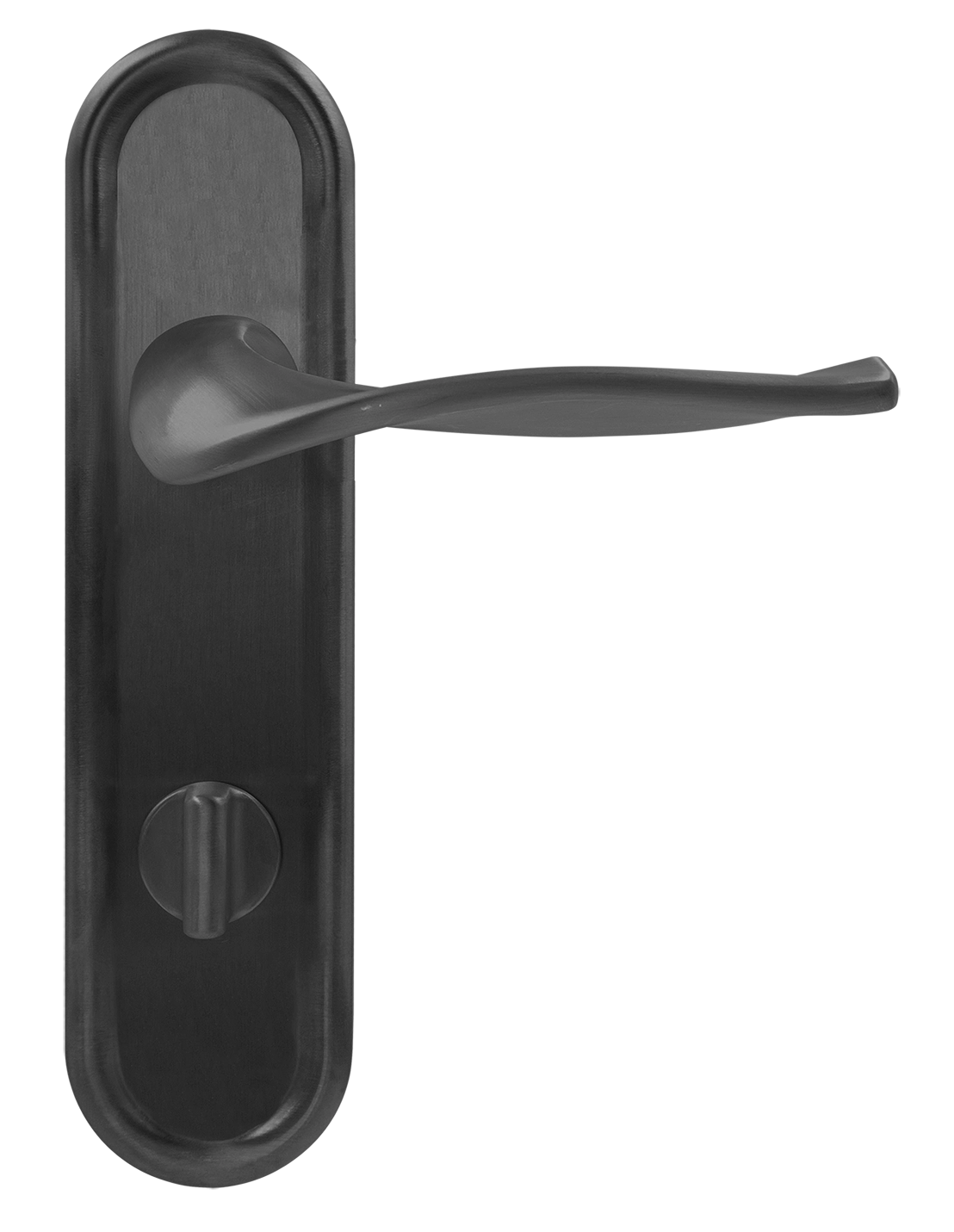 Door Handle, SKYSCRAPER PLR WC SST on backplate with knob, Color Summer Storm image buy in World