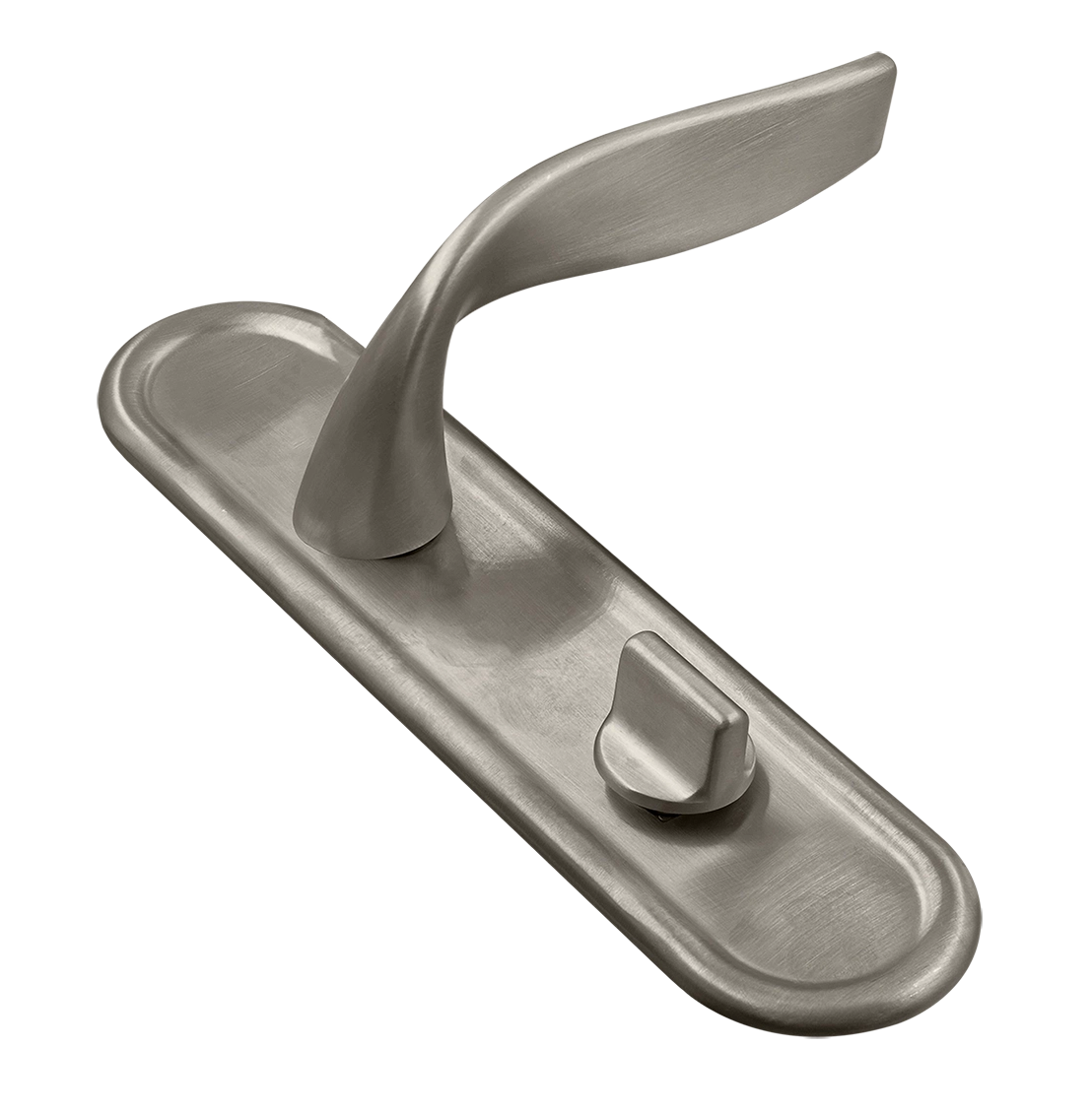 Door Handle, SKYSCRAPER PLR WC SMI on backplate with knob, color Spring Mist image buy World