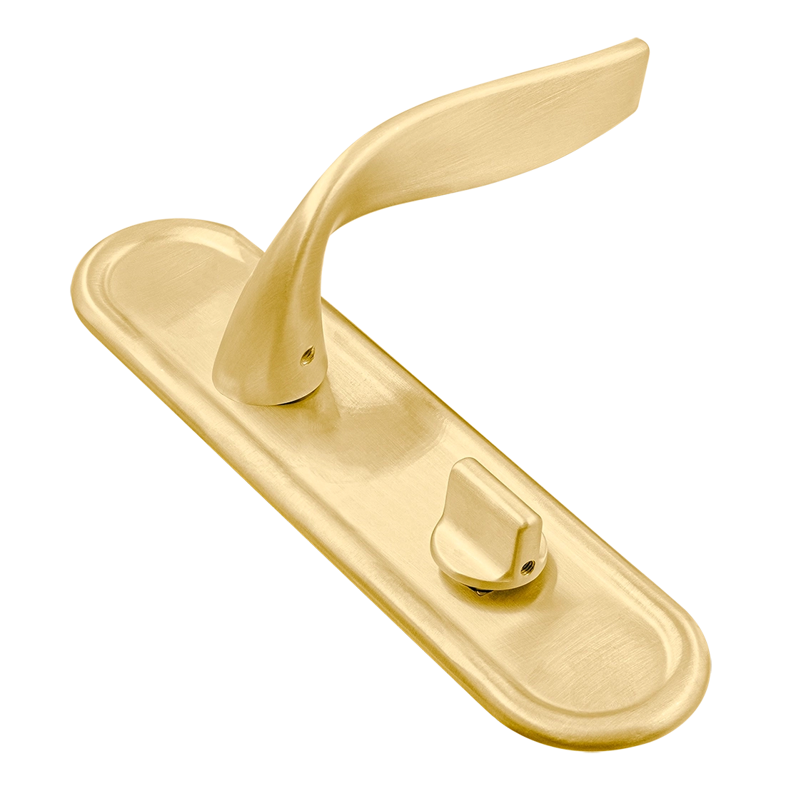 Door Handle, SKYSCRAPER PLR WC AH on backplate with knob, color Autumn Honey image buy World