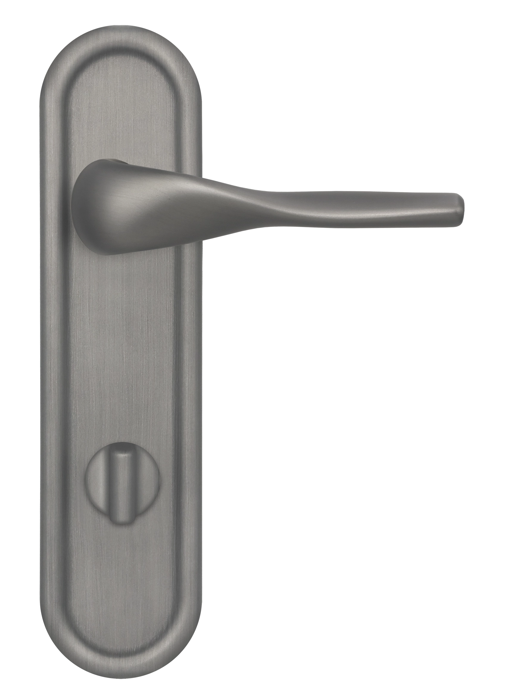 Door Handle, LVB PLR WC WF  on backplate with knob, Color Winter Frost image buy in World