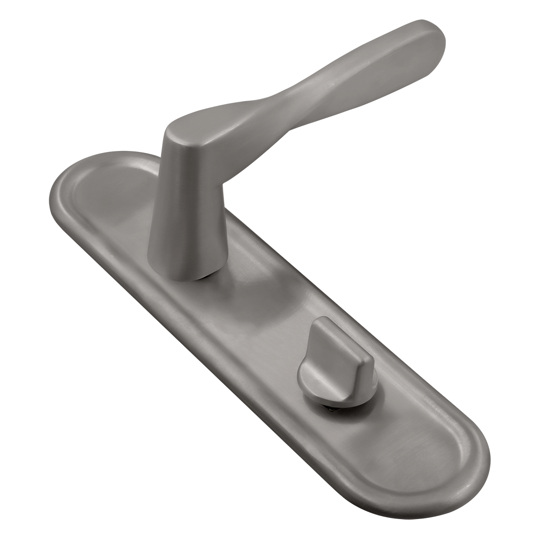 Door Handle, THE OLYMPICS PLR WC WF on backplate with knob, Color Winter Frost image buy World