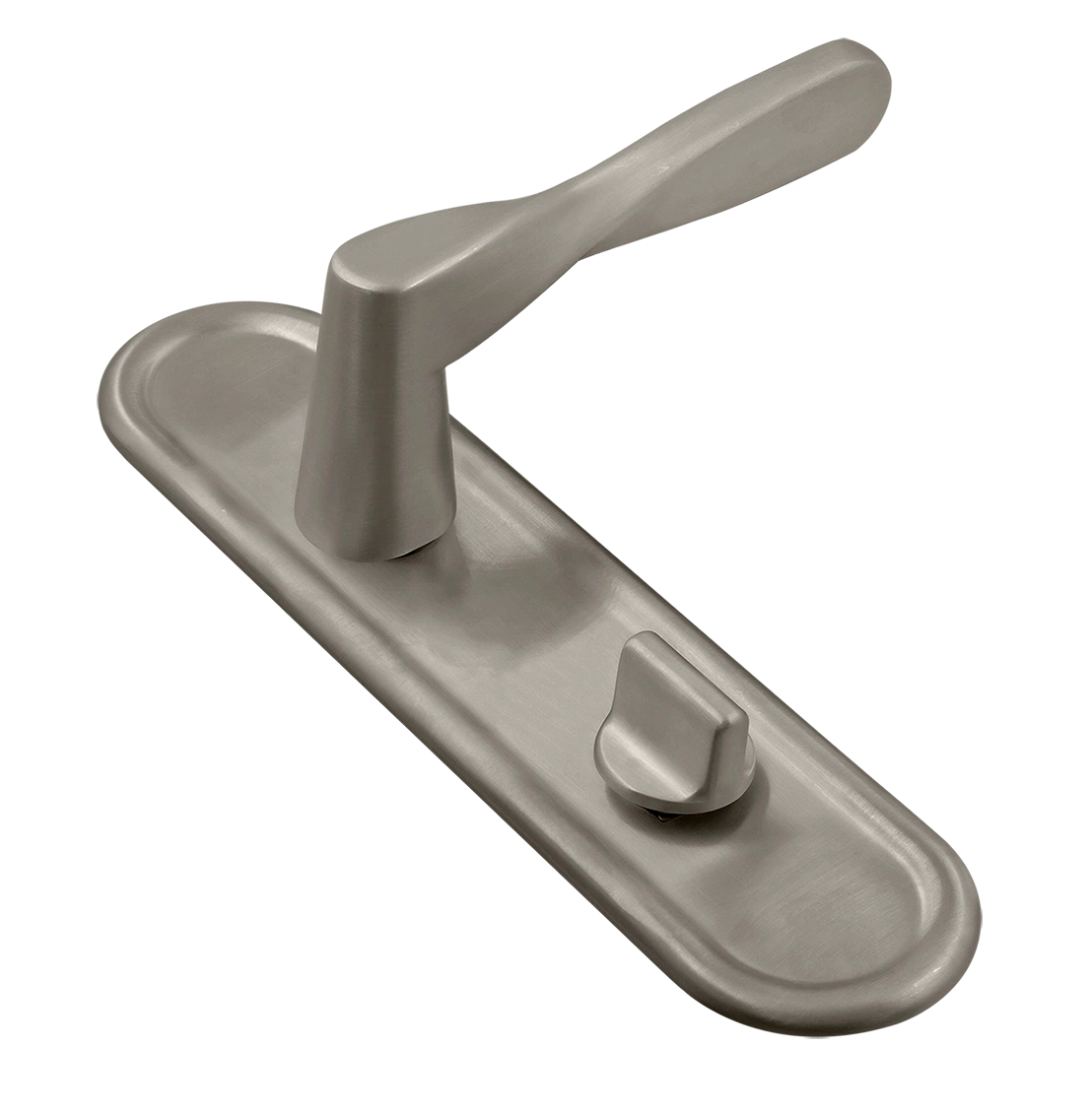 Door Handle, THE OLYMPICS PLR WC SMI on backplate with knob, color Spring Mist image buy World