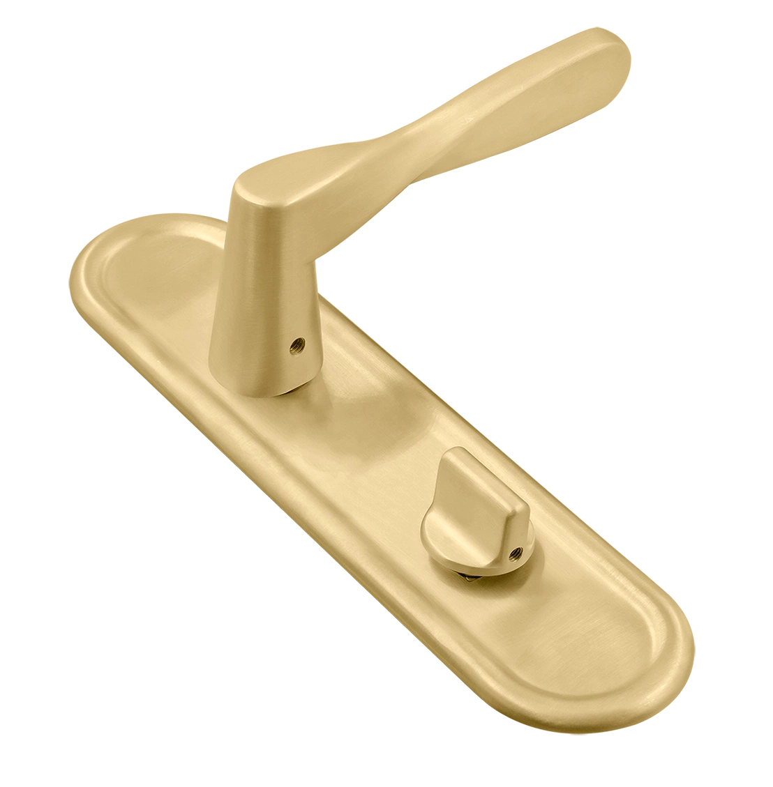 Door Handle, THE OLYMPICS PLR WC AH on backplate with knob, color Autumn Honey image buy World