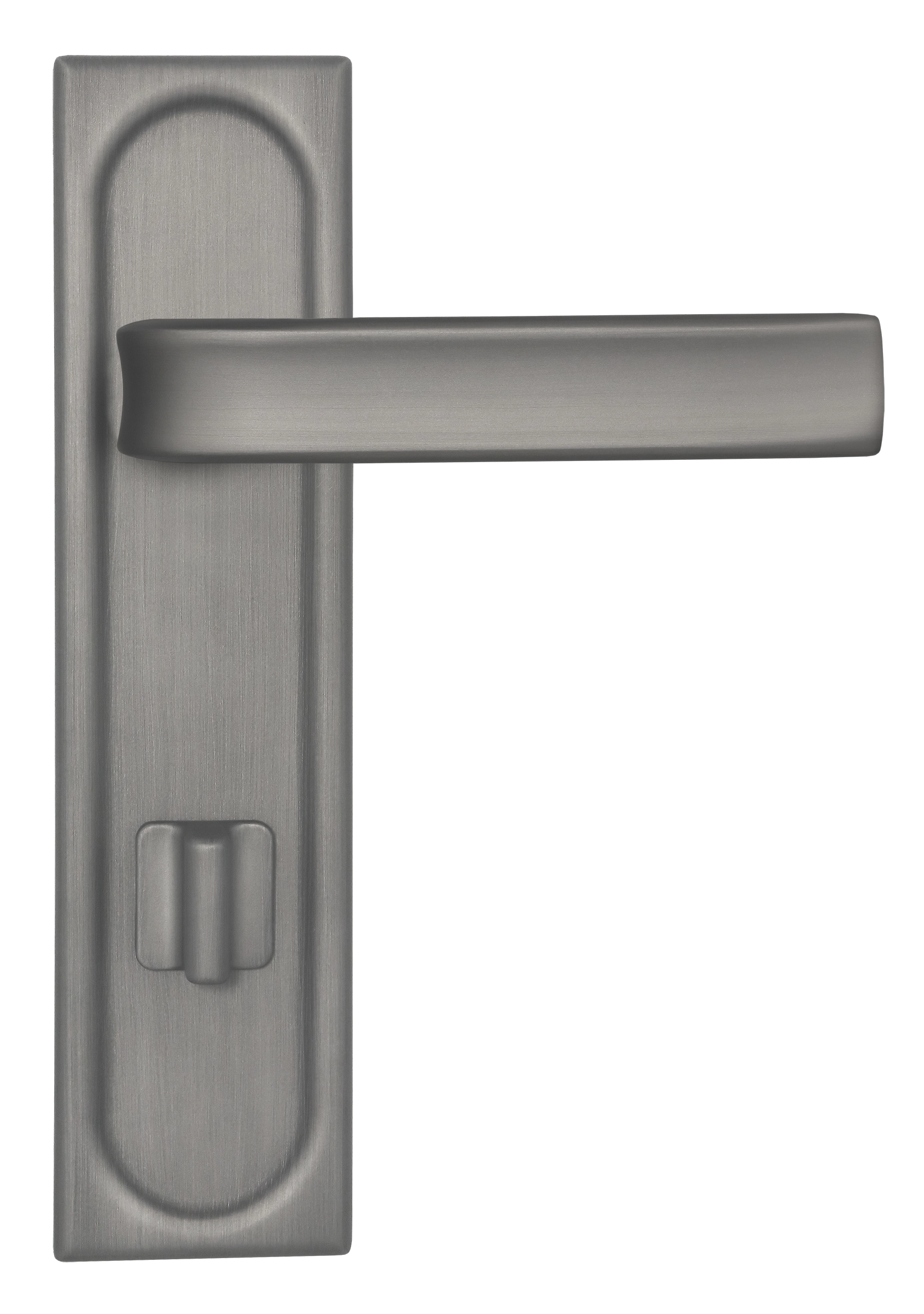 Door Handle, THE BUS STATION PLS WC WF on backplate with knob, color Winter Frost image buy in World