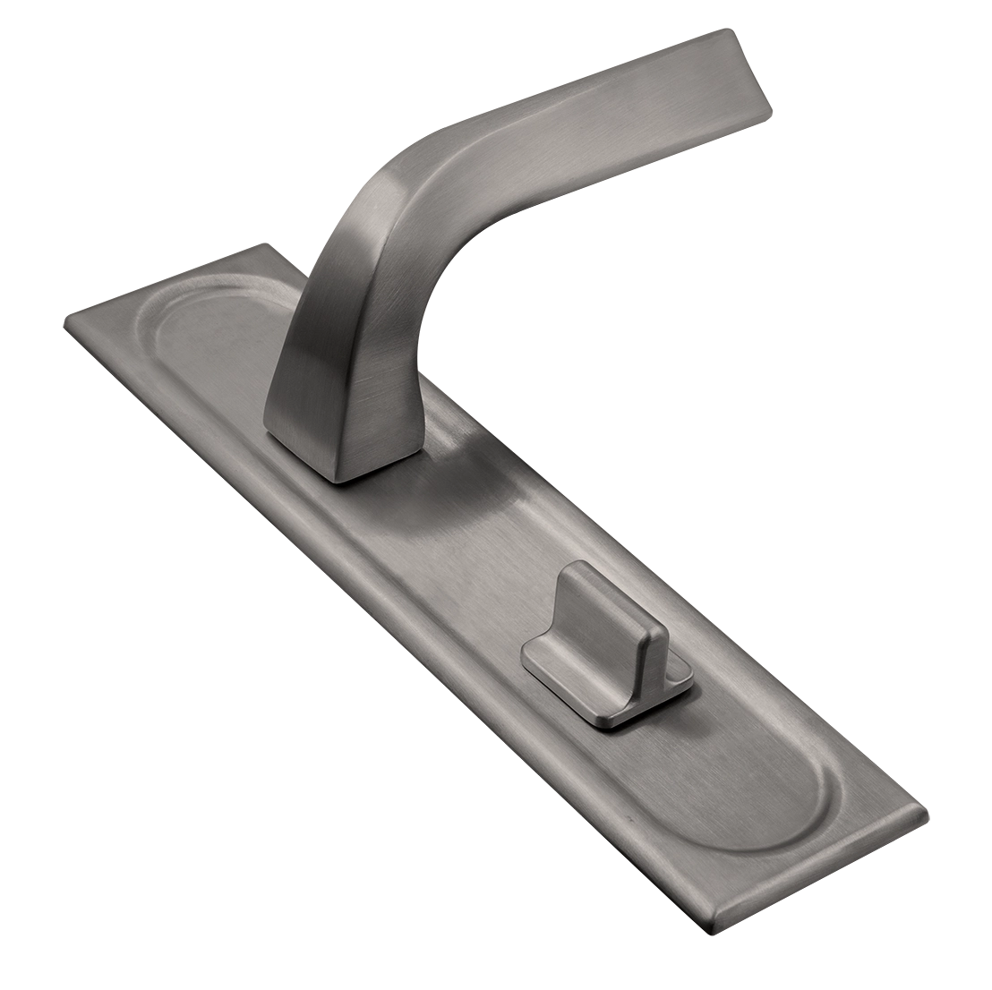 Door Handle, WD CONCERT HALL PLS WC WF on backplate with knob, color Winter Frost image buy World