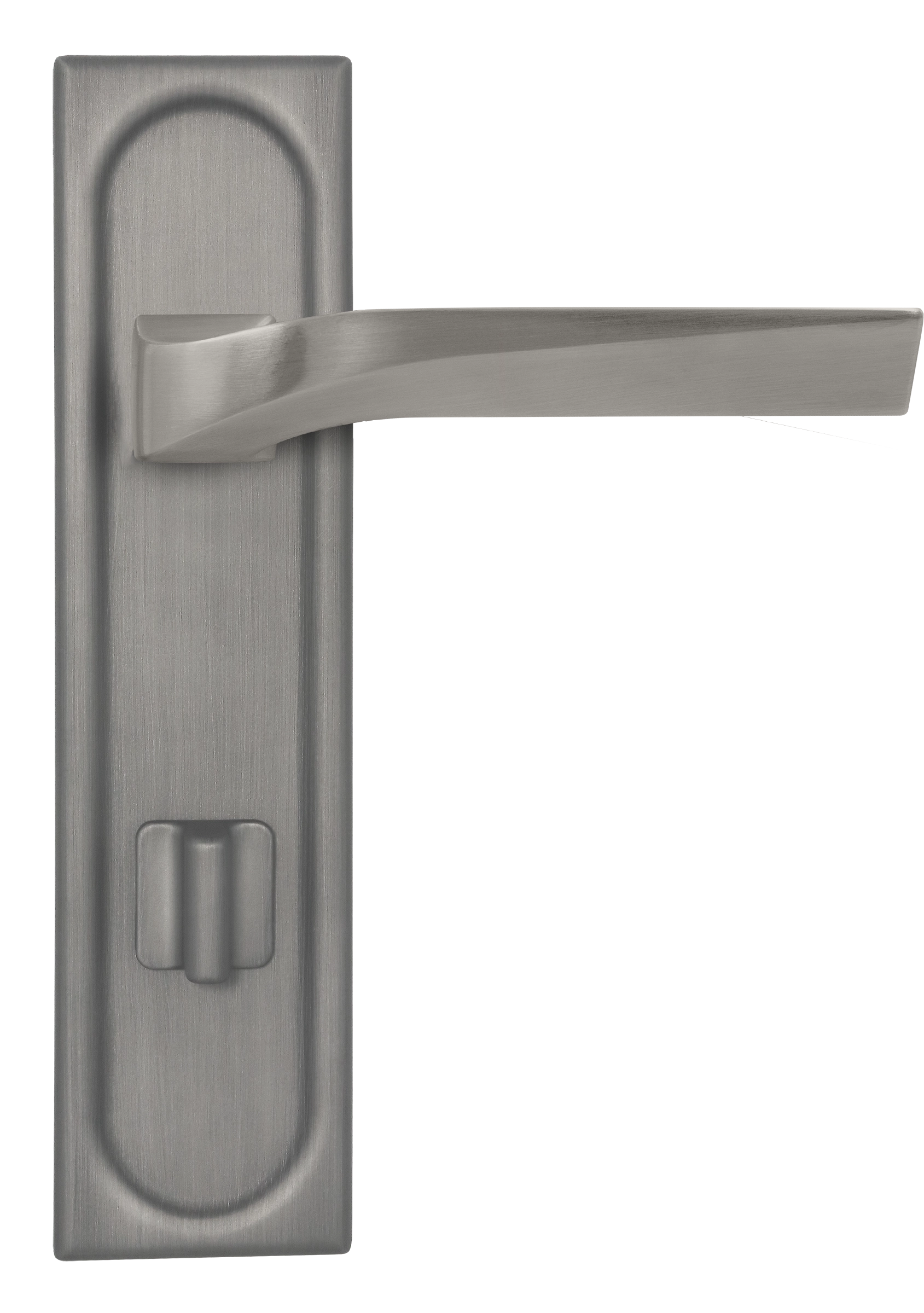 Door Handle, WD CONCERT HALL PLS WC WF on backplate with knob, color Winter Frost image buy in World