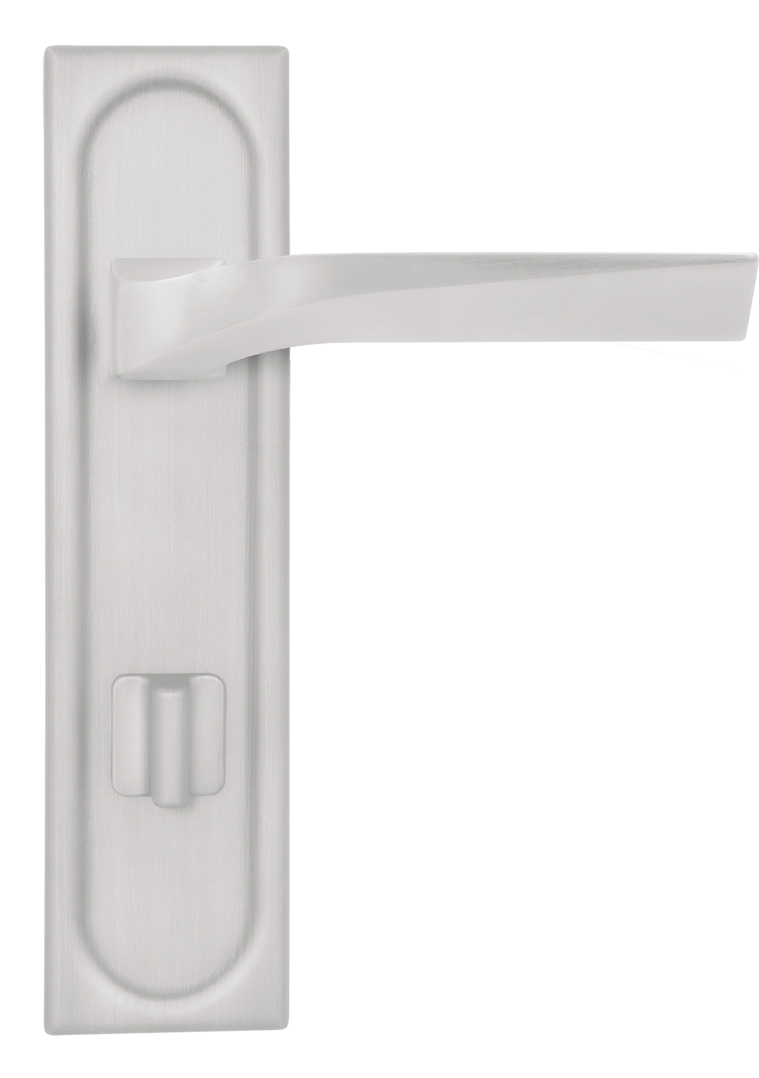 Door Handle, WD CONCERT HALL PLS WC SSW on backplate with knob, color Stockholm Snowfall image buy in World