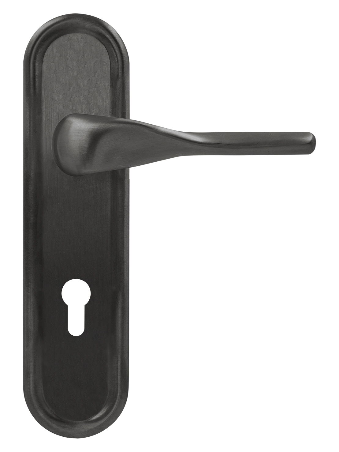 Door Handle, LVB PLR KH SST on backplate for a lock cylinder, color Summer Storm image buy World