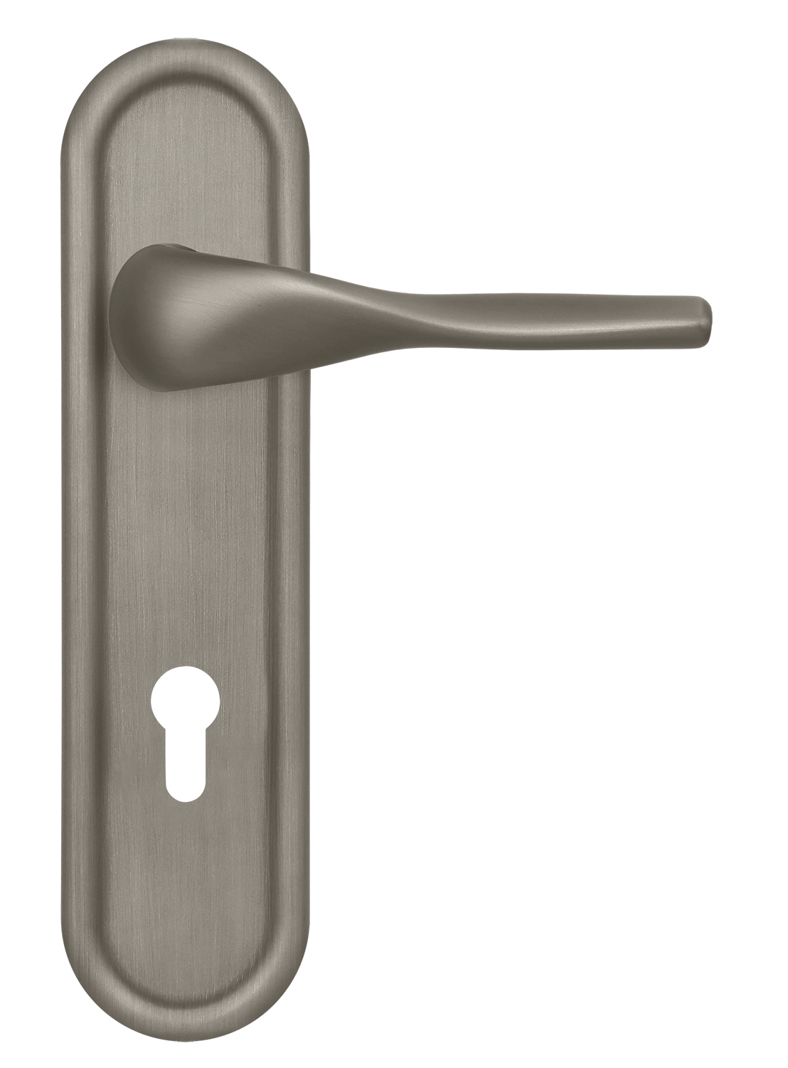 Door Handle, LVB PLR KH SMI on backplate for a lock cylinder, color Spring Mist image buy World
