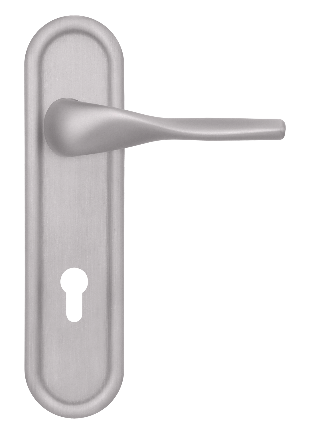 Door Handle, LVB PLR KH SSW on backplate for a lock cylinder, color Stockholm Snowfall image buy World