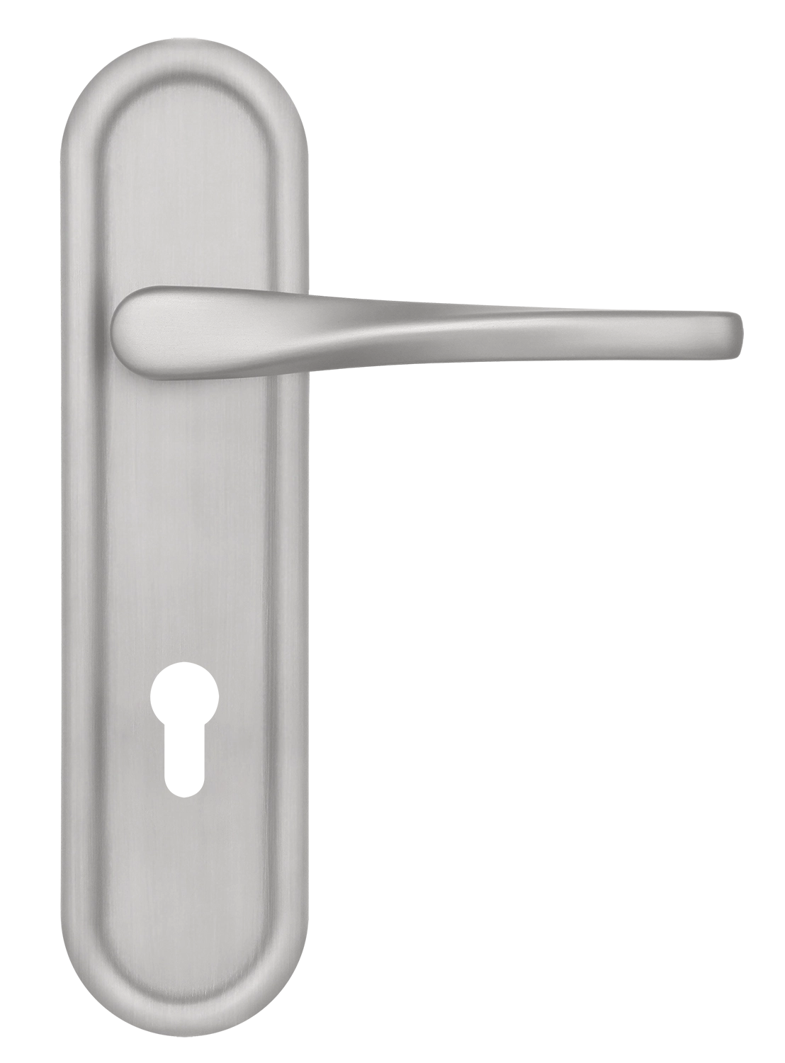 Door Handle, THE OLYMPICS PLR KH SSW on backplate for a lock cylinder, color Stockholm Snowfall image buy World