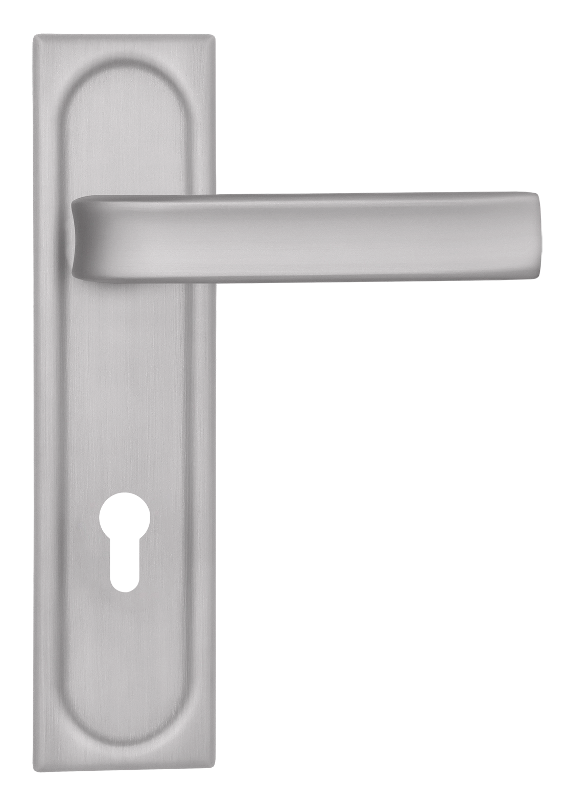 Door Handle, THE BUS STATION PLS KH SSW on backplate for a lock cylinder, color Stockholm Snowfall image buy World