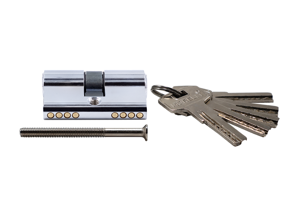 High security key cylinder HS 50C PC (50mm), color - chrome image buy in World