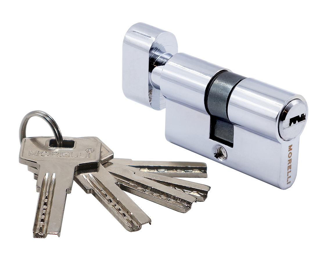 HS 50CK PC high-security key cylinder with latch (50mm)