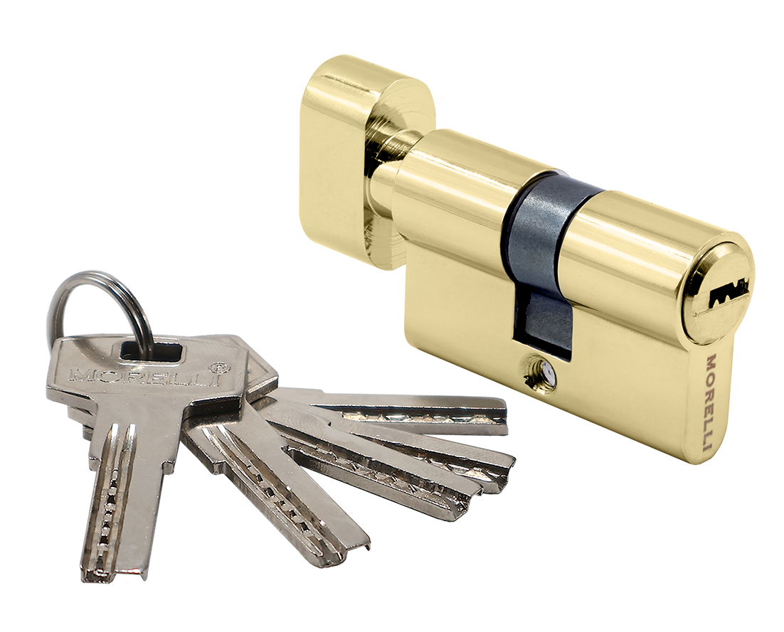 HS 50CK PG high-security key cylinder with latch (50mm)