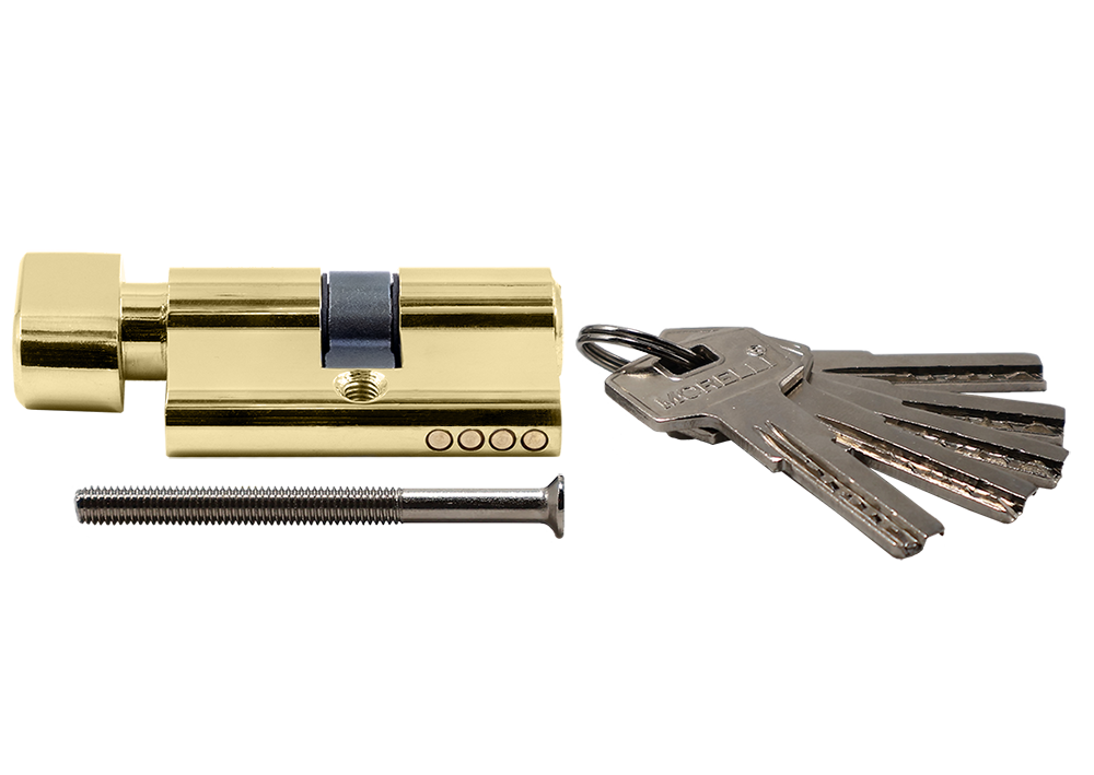 HS 50CK PG high-security key cylinder with latch (50mm), color золото image buy in World